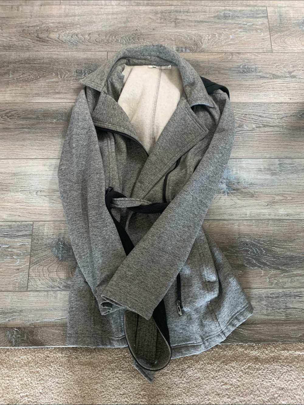 Ricki's Gray Wrap-Style Trench Coat with Belt